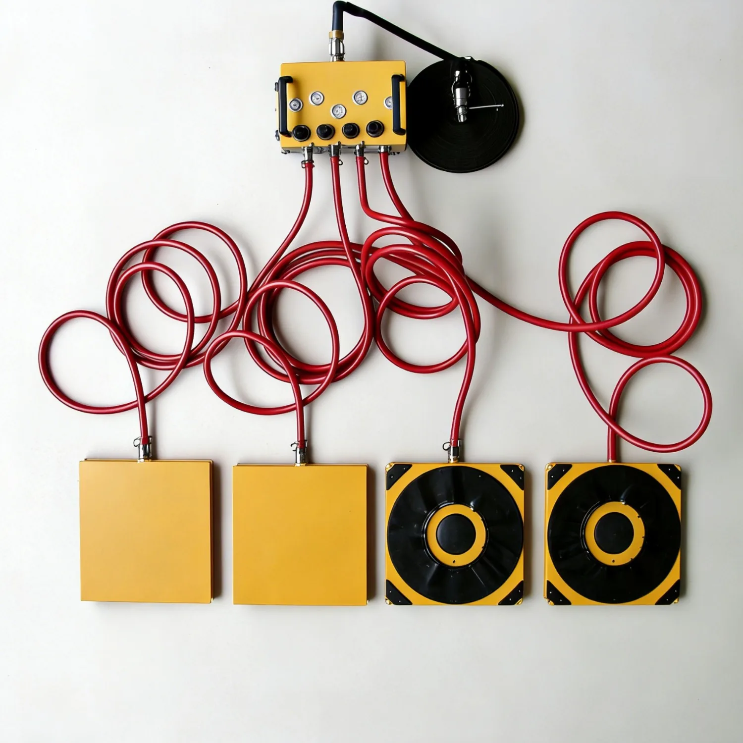 Complete air caster handling system with air casters compressor and control console