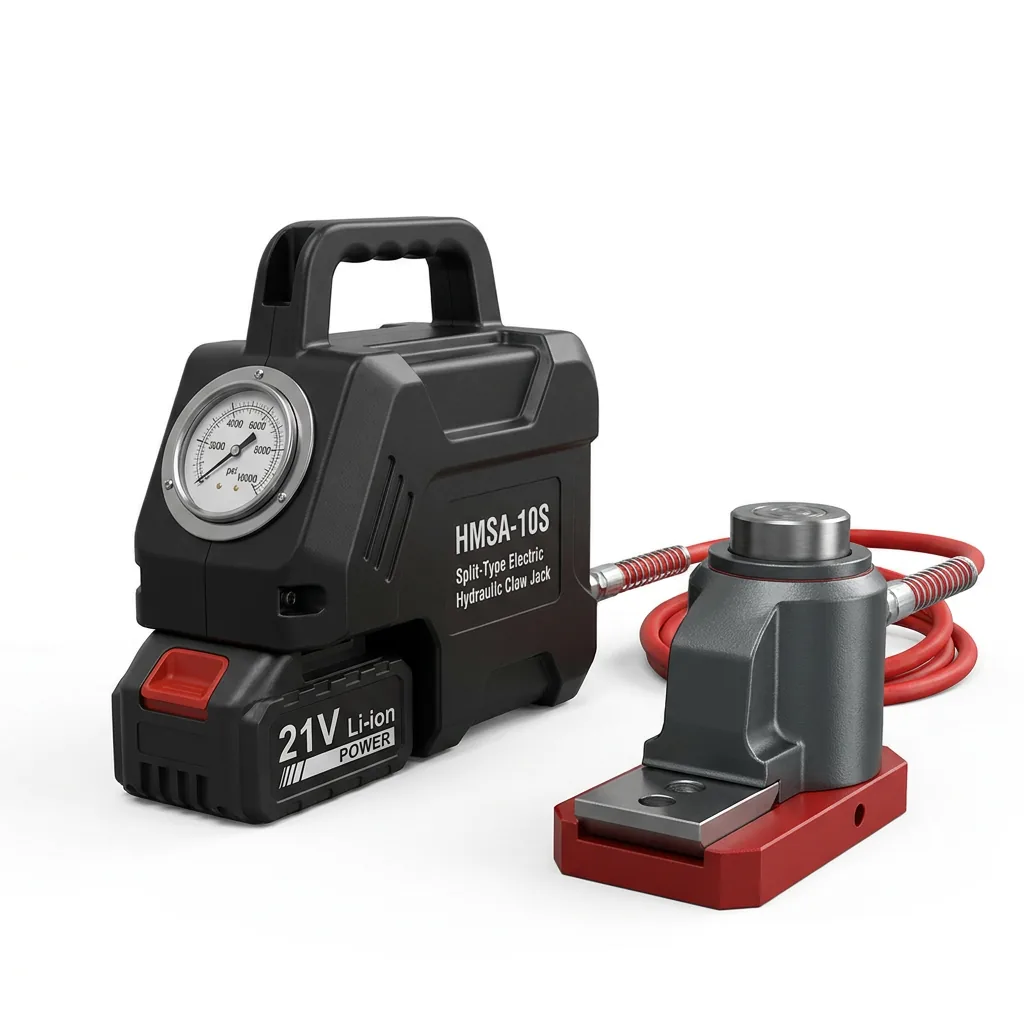HMSA-10S split type electric claw jack for low profile machinery lifting